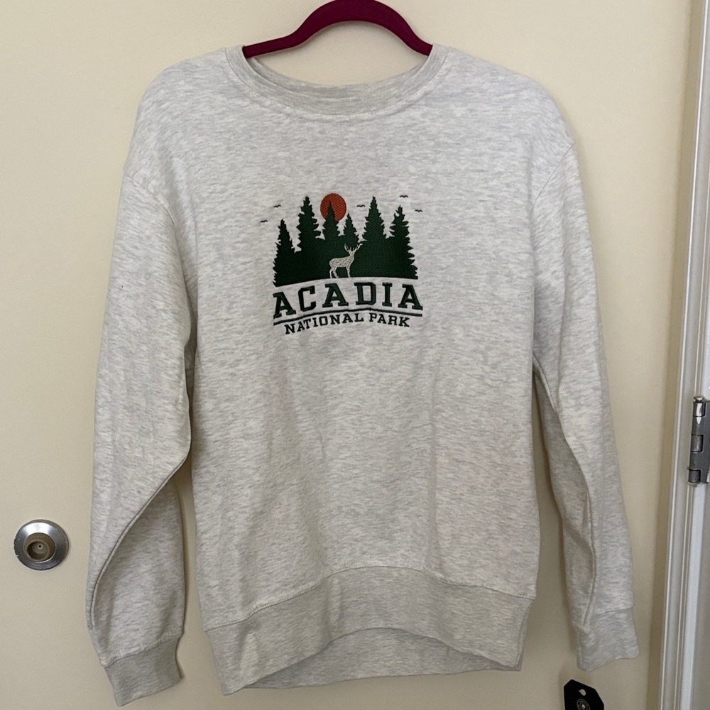 Acadia National Park Cream Sweater
